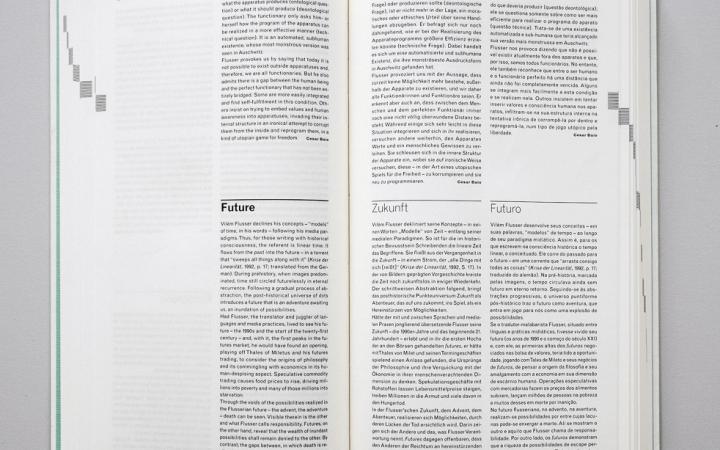 View of two sample pages of Flusseriana