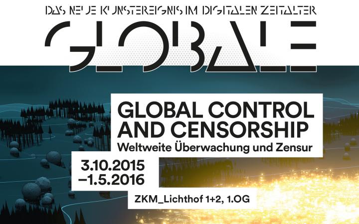 Cover der Ausstellungsbroschuere »Global Control and Censorship«