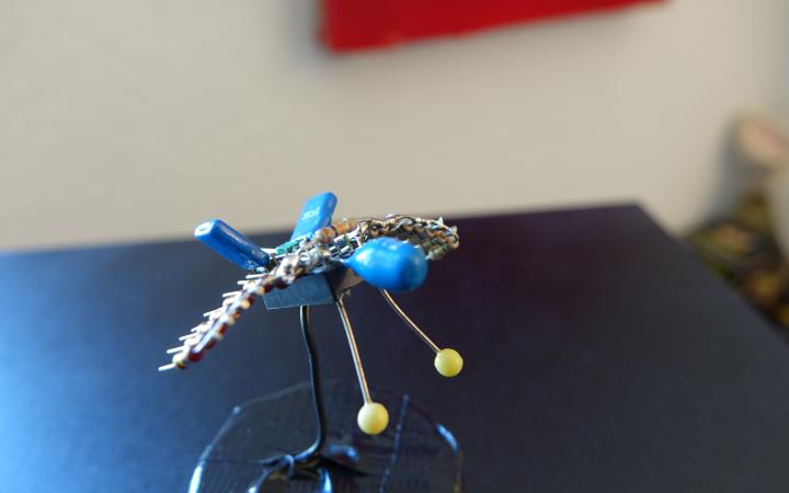 A fly, brazed together from electronic waste