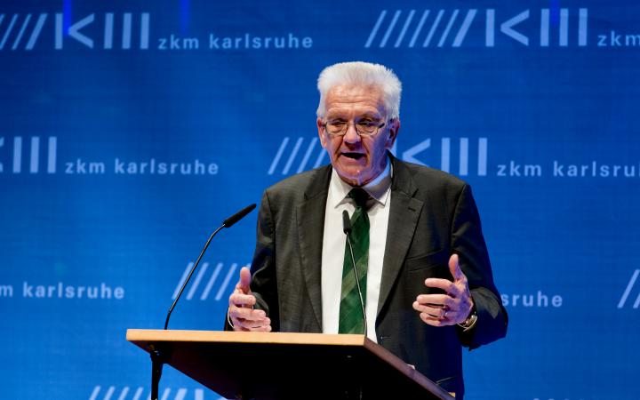 Winfried Kretschmann in his speech at the opening of the exhibition »Art in Europe 1945-1968 The continent which the EU does not know«