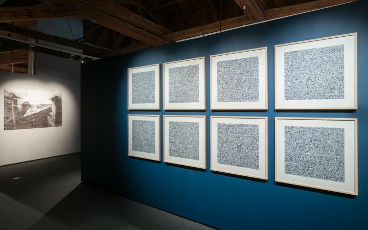 Andreas Müller-Pohle, »Digitale Partituren III (nach Nicéphore Niépce)«, 1998, Teil der Ausstellung »The Memory of the Future«, MusÇe de l'ElysÇe, Lausanne