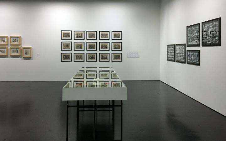 View of the exhibition »Nanni Balestrini. Wer das hir liest braucht sich vor nichts mehr zu fürchten«