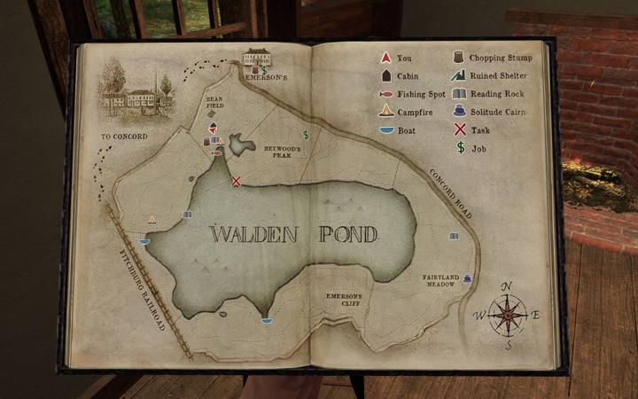 Map in »Walden, a Game« video game