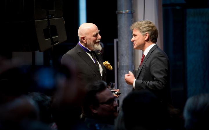 Markus Lüpertz and Frank Mentrup at the opening
