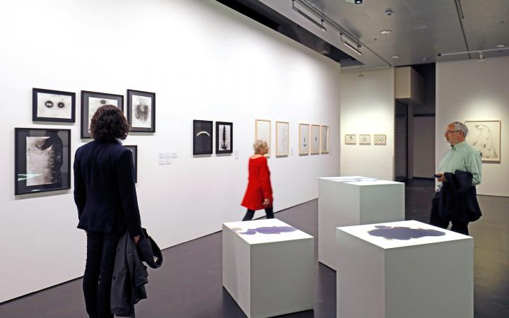 Besucher am Eröffnungsabend der Ausstellungsserie »Poetische Expansionen«