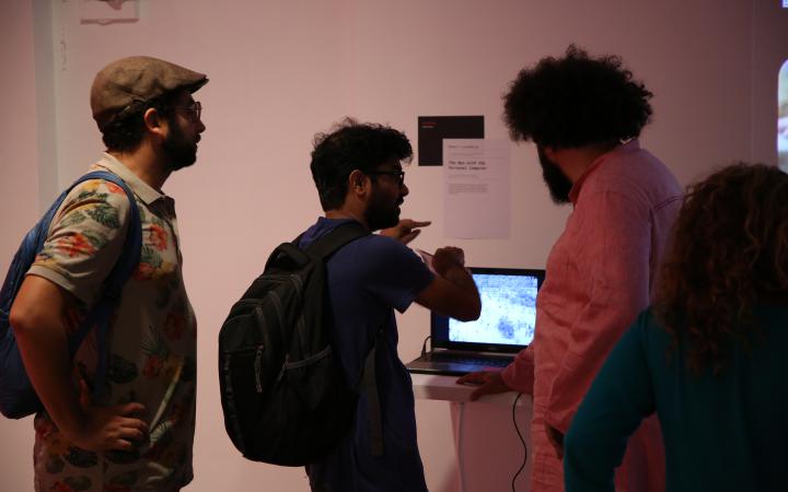 Blick in die Ausstellung »Open Codes. Digital Culture Techniques«, Mumbai.