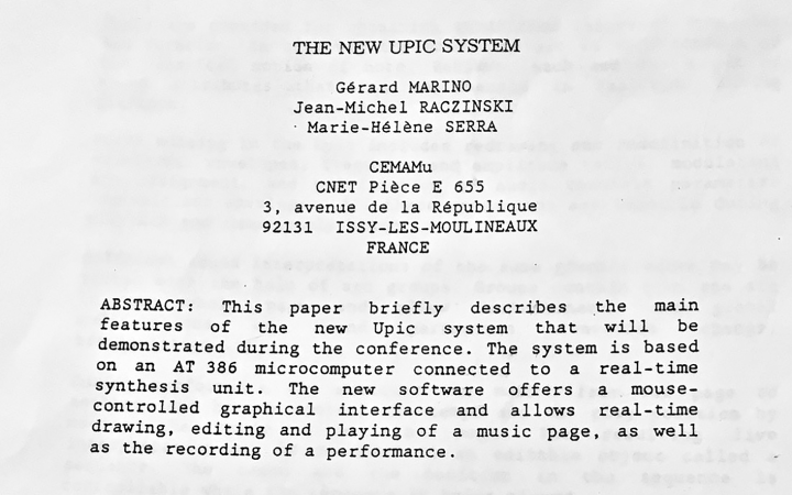 Blick in das "neue upische System" abstrakt: Dieses Papier beschreibt kurz die Hauptmerkmale des neuen Upic-Systems, das während der Konferenz demonstriert wird. Das System basiert auf einem AT 386-Mikrocomputer, der mit einer Echtzeitsyntheseeinheit (..)