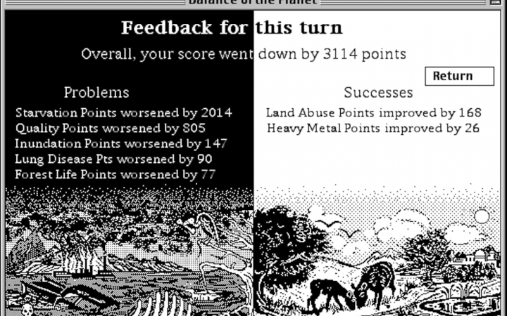 Screenshot computer game "Balance of the Planet"