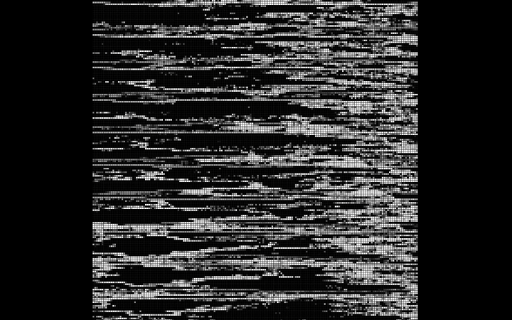 Graue Pixelstruktur auf schwarzem Hintergrund