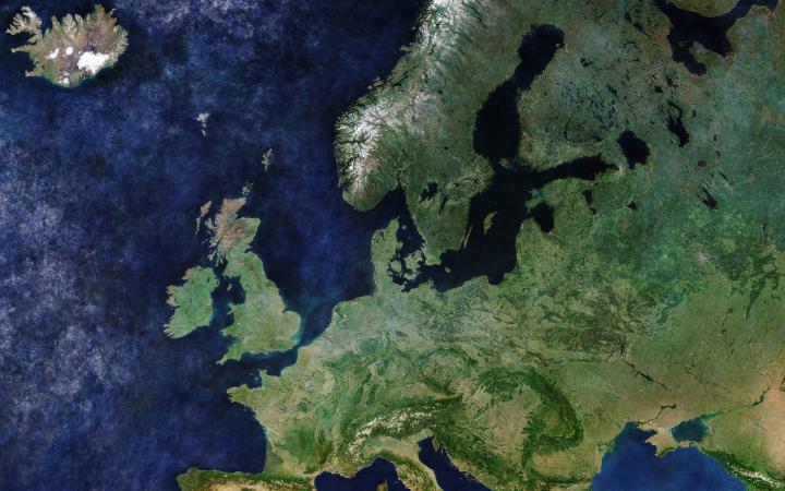 Satellitenbild von Europa