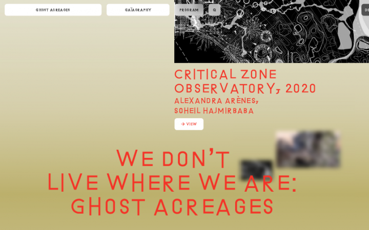 Screenshot »Critical Zones« exhibition