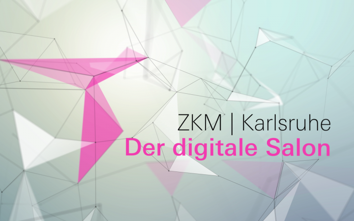 A still image with the words »ZKM | Karlsruhe. The Digital Salon«
