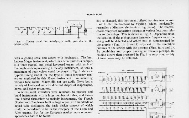 Harald Bode: »European Eletronic Music Instrument Design« (1961)