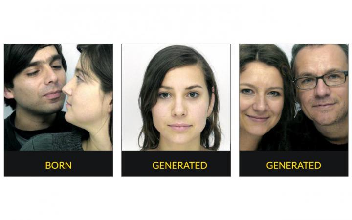Three passport photos: Below the words "born", "generated", "generated".