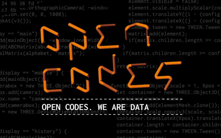 The text "Open Codes" in orange against a black background