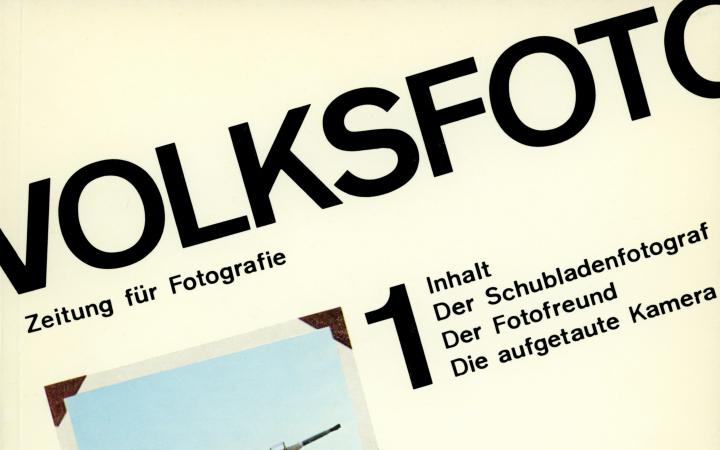 Dieter Hacker und Andreas  Seltzer (Hg.), Volksfoto. Zeitung für Fotografie, Nr. 1, 7. Produzentengalerie, Berlin, 1976.