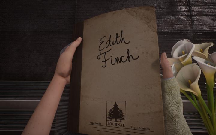 Einband des Tagebuchs von Edith Finch