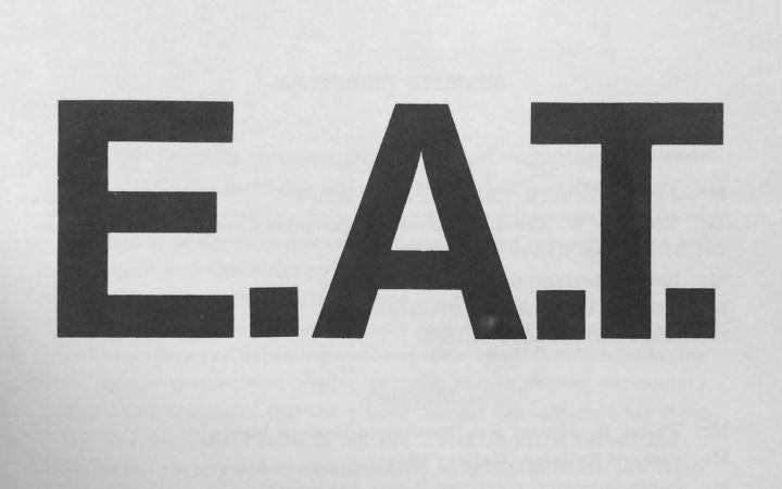 The letters E.A.T.