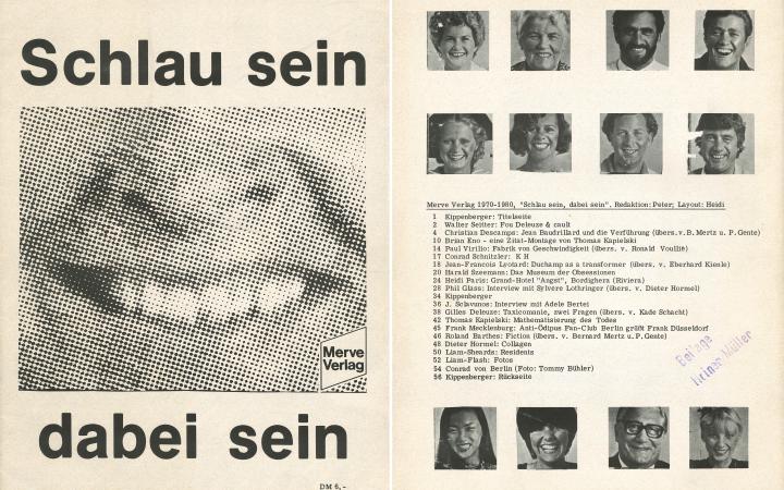 Schlau sein, dabei sein, Merve-Verlag, Berlin 1980.
