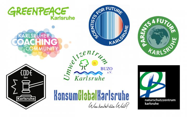 Die Logos der Initiativen, die an der ZKM-Ausstellung »Critical Zones« mitwirken.