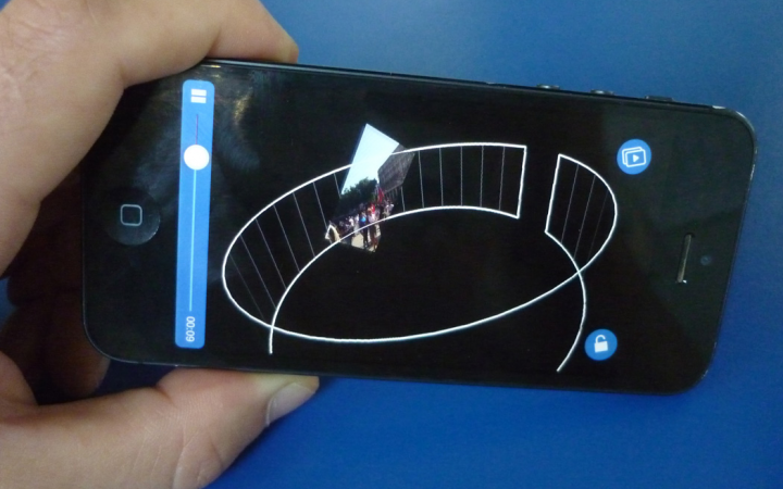 Handybildschirm mit einer 360° Ansicht