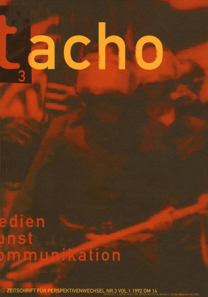 Cover of the publication »Tacho. Medien Kunst Kommunikation«