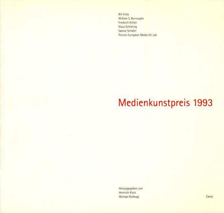 Cover of the publication »Medienkunstpreis 1993t«