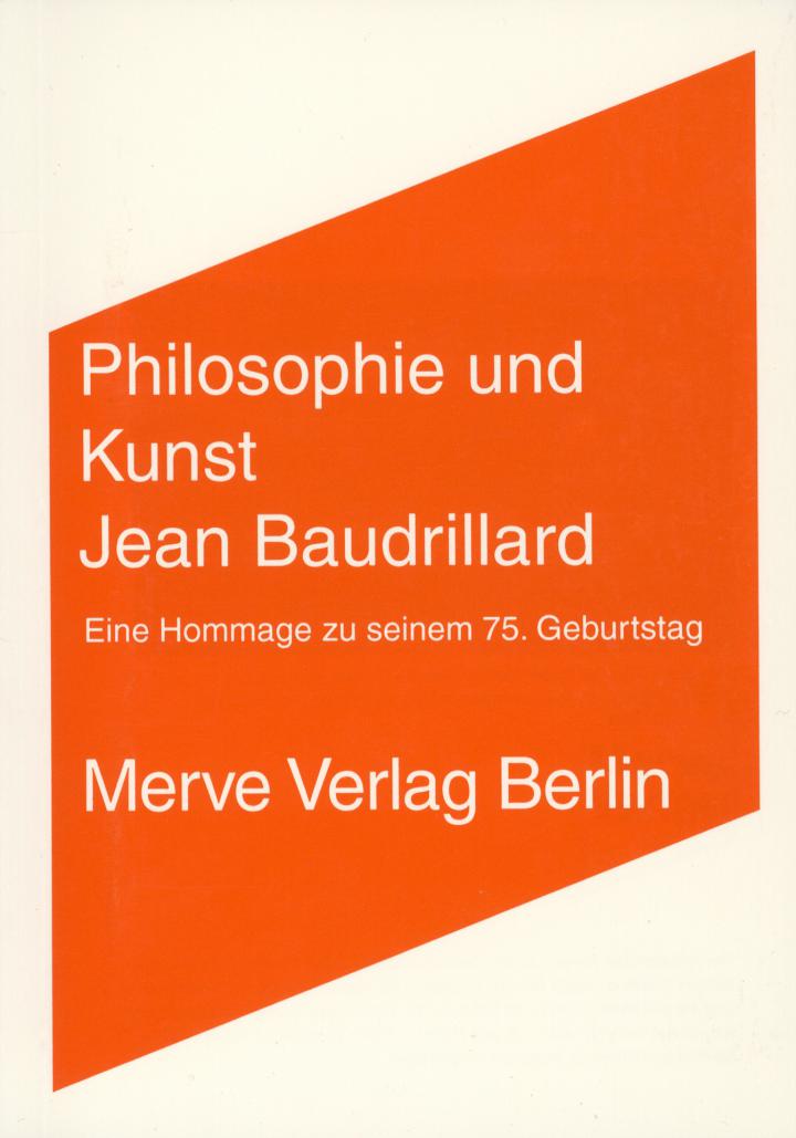 Cover der Publikation »Philosophie und Kunst. Jean Baudrillard«