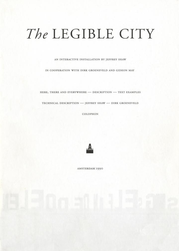 Cover of the publication »Jeffrey Shaw: The Legible City«