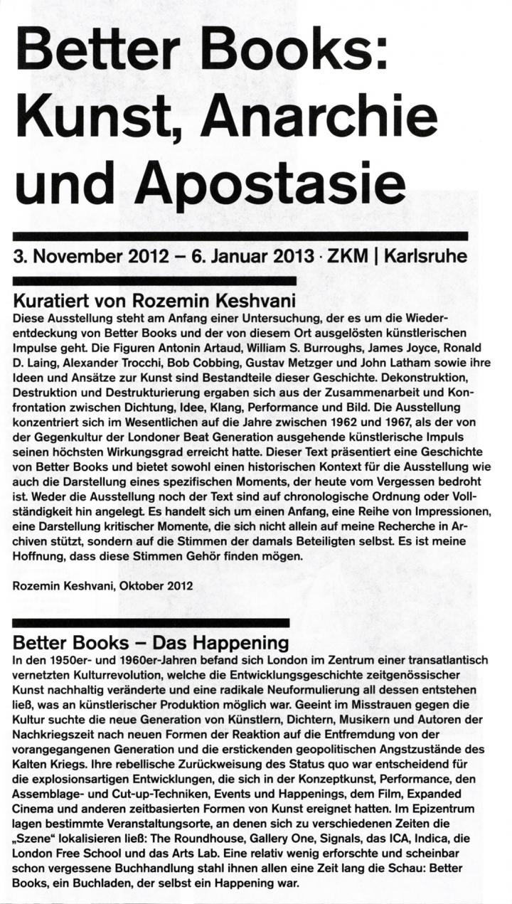 Cover der Publikation »Better Books: Kunst, Anarchie und Apostasie«