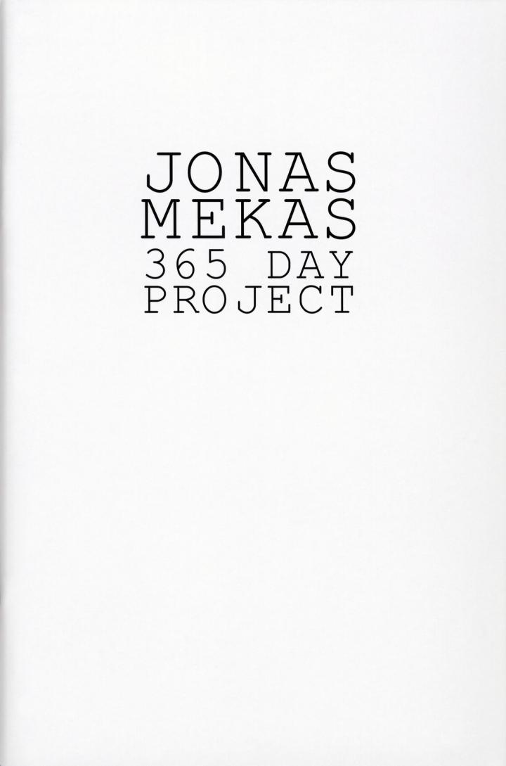 Cover of the publication »Jonas Mekas: 365 Day Project«