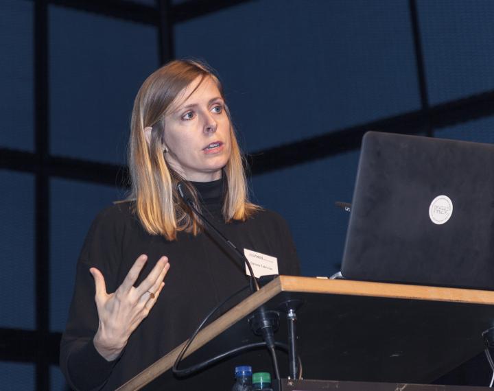 Daniela Fabricius, Princeton University, bei ihrem Vortrag im Rahmen des Frei Otto Symposiums.
