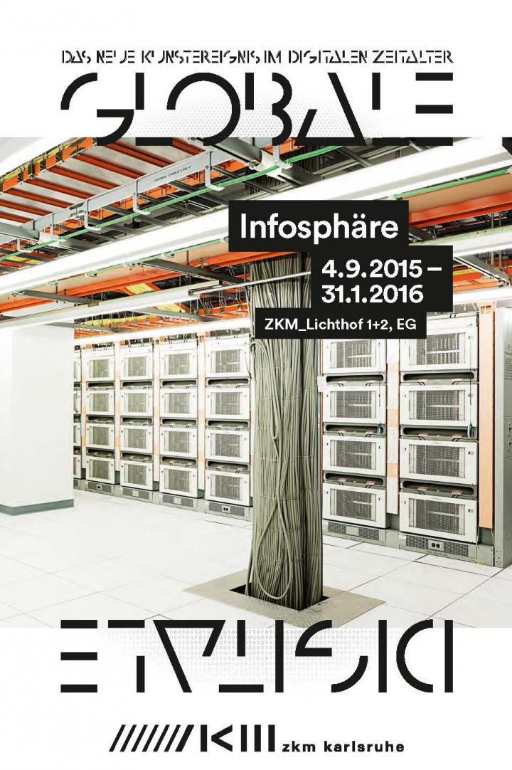 Cover of the brochure: photo of a server room