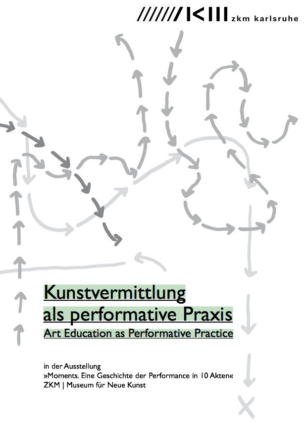 Cover of the brochure »Kunstvermittlung als performative Praxis«