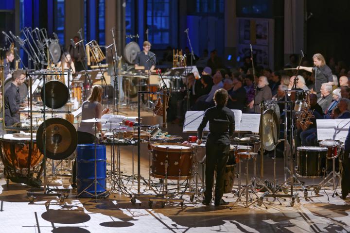 Musicians play diverse percussions
