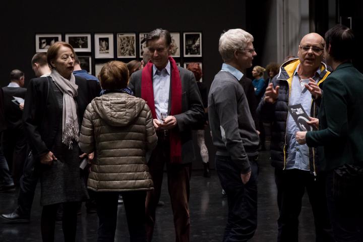 The photo shows the amount of visitors at the exhibition opening