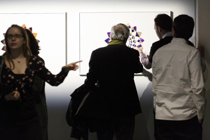 Blick in die Ausstellung »DIA-LOGOS. Ramon Llull und die Kunst des Kombinierens« 