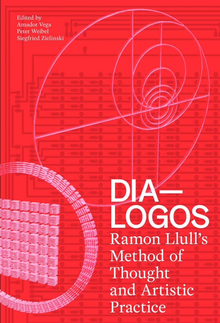 Cover of the publication "DIA-LOGOS": white writing on red background