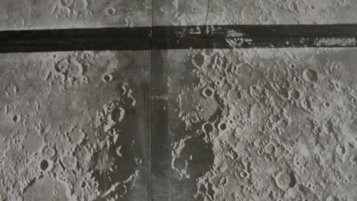 Enlarged view of the lunar surface