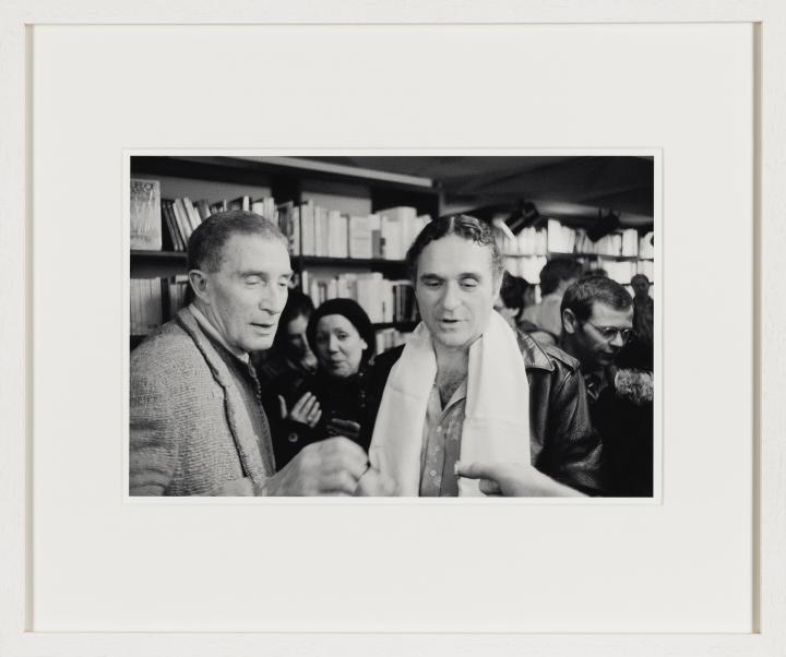 Brion Gysin and  poet John Giorno at an evening at Books & Company, on the occasion of the Xerox-book launch of Brion and WSB’s Scrapbook no. 3, during the Nova Convention, in New York in 1978