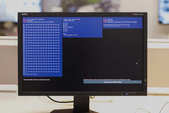 Black screen showing a programming code.