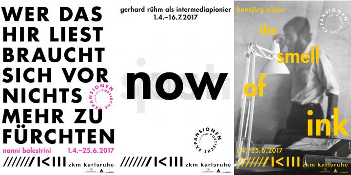  Exhibition postersNanni Balestrini, gerhard rühm und Hansjörg Mayer 