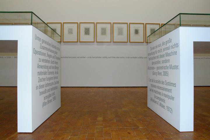 Exhibition view "Georg Nees: The Great Temptation"