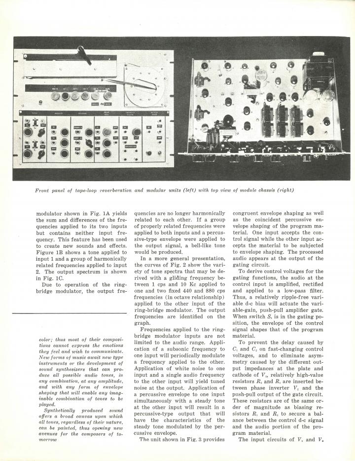 Harald Bode und Robert Moog: »Sound Synthesizer Creates New Musical Effects« (1961)