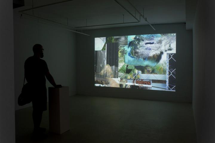 exhibition view of the work »indirect flights«