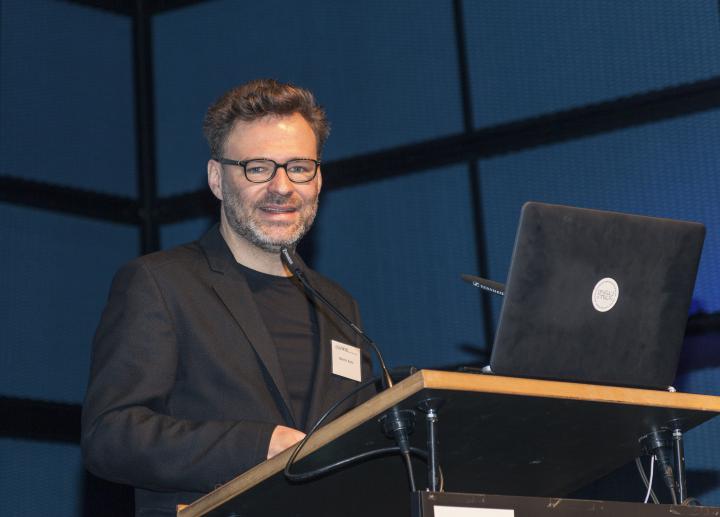 Martin Kunz bei seinem Vortrag im Rahmen des Frei Otto Symposiums 