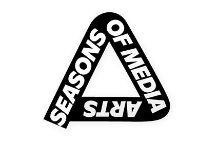 App Logo »ZKM one-liner«, a triangle with the lettering »Seasons of Media Arts«.