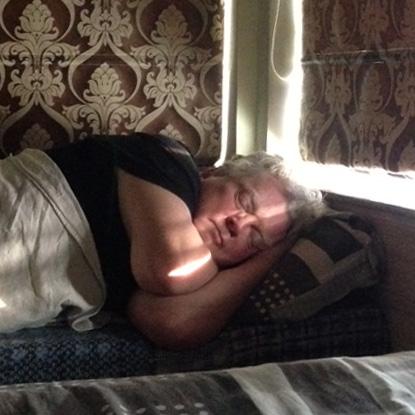 Photo of a sleeping man