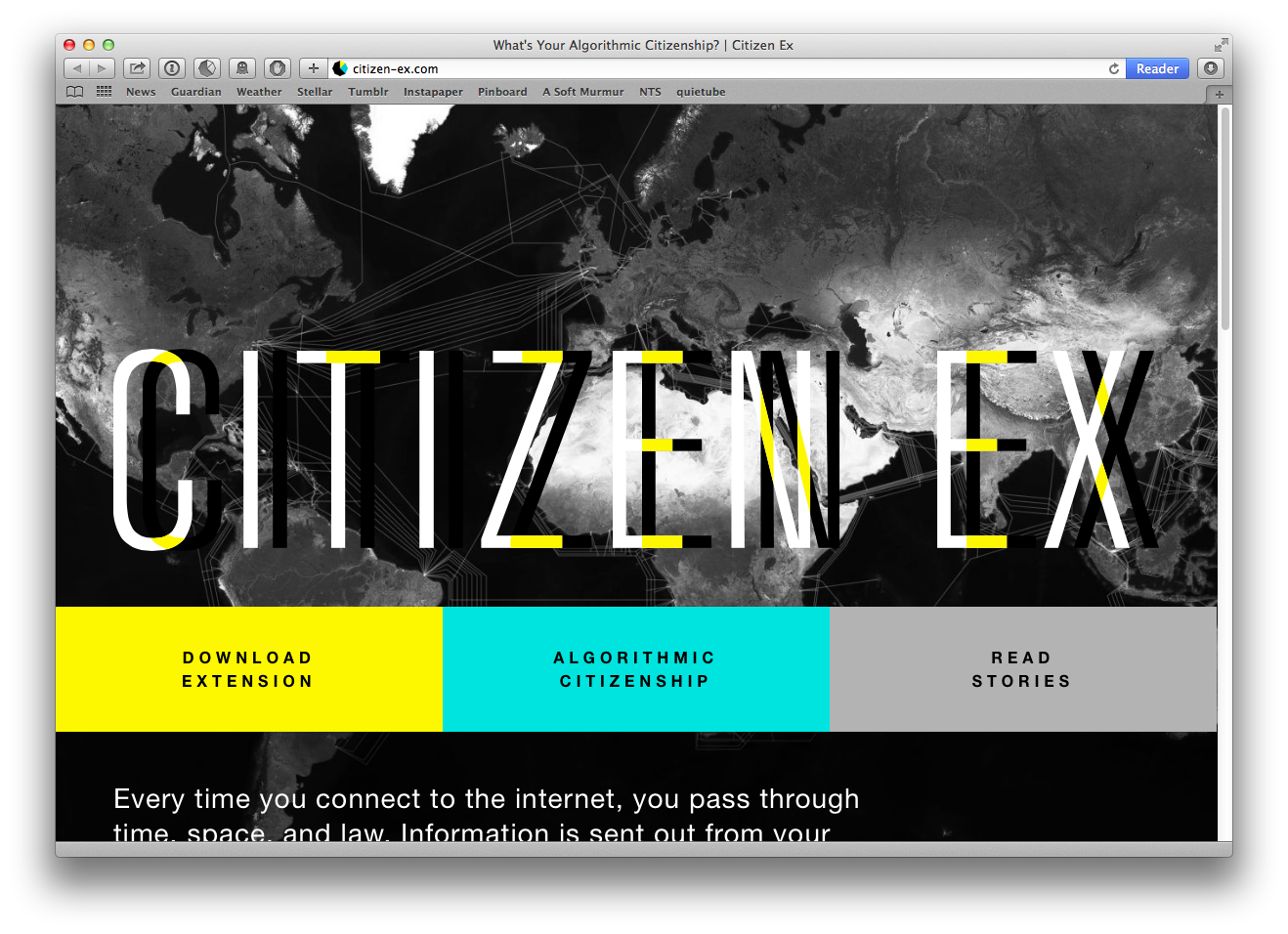 screenshot of the website »www.citizen-ex.com«