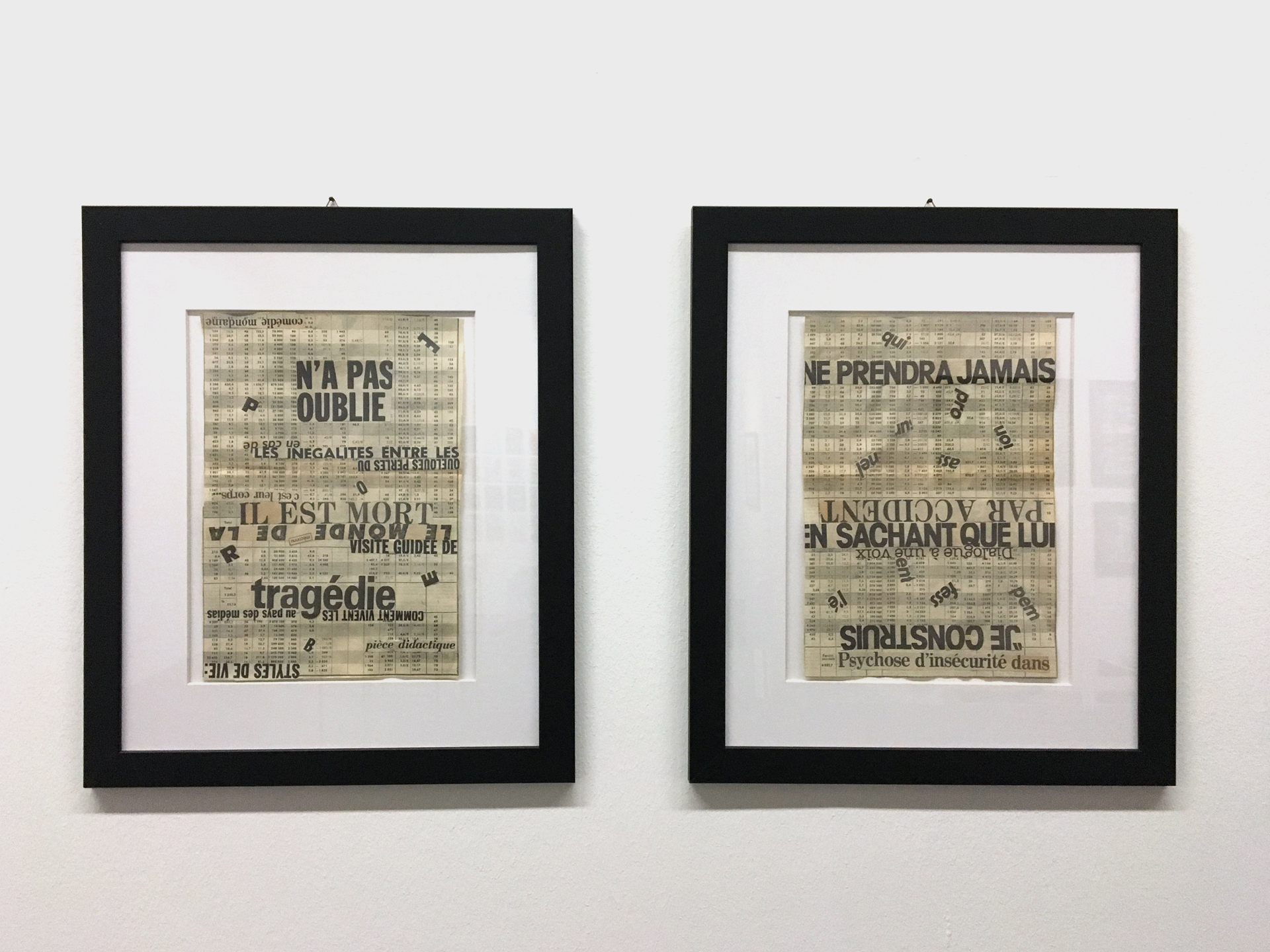 View of the exhibition »Nanni Balestrini. Wer das hir liest braucht sich vor nichts mehr zu fürchten«
